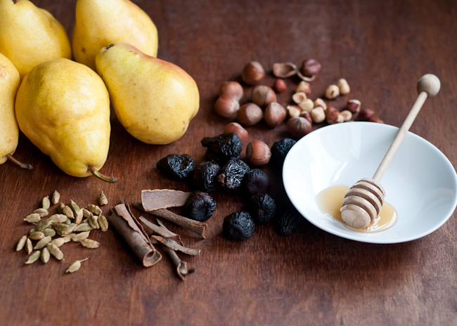 dried fig pear tart ingredients