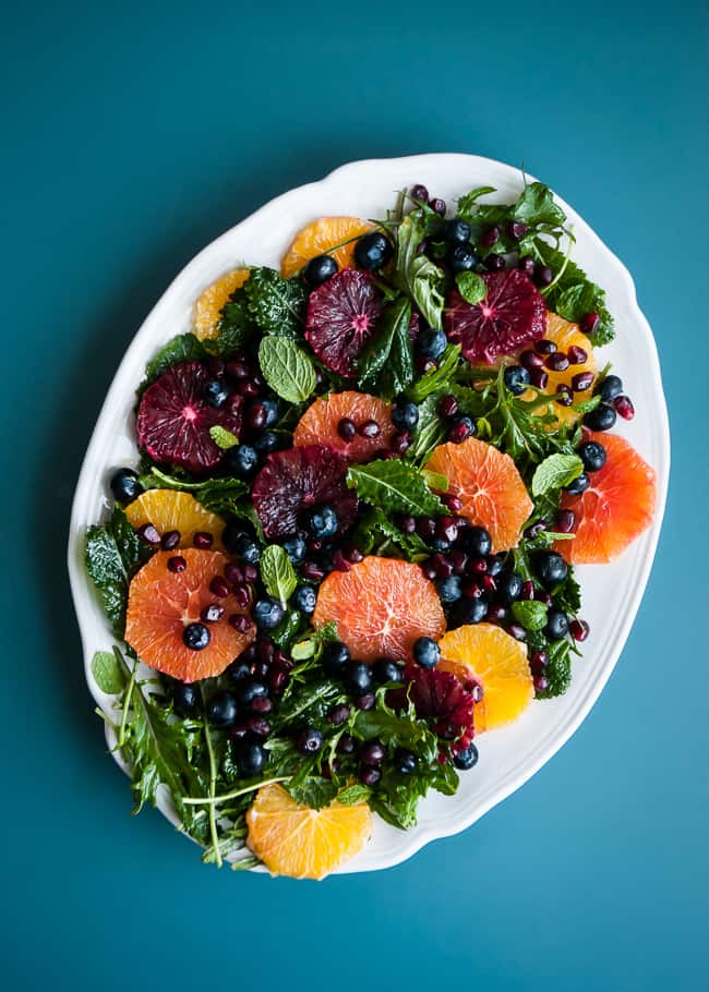 Baby Kale Baby Kale Salad with Oranges, Blueberries and Pomegranate | HelloGlow.co with Oranges, Blueberries and Pomegranate | Hello Glow