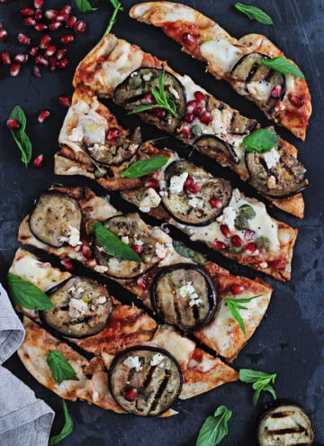 Grilled Pizza Recipe with Eggplant - HelloVeggie.co