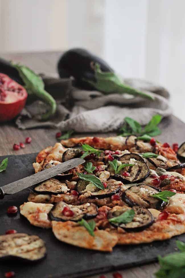 Grilled Pizza with Eggplant | HelloGlow.co