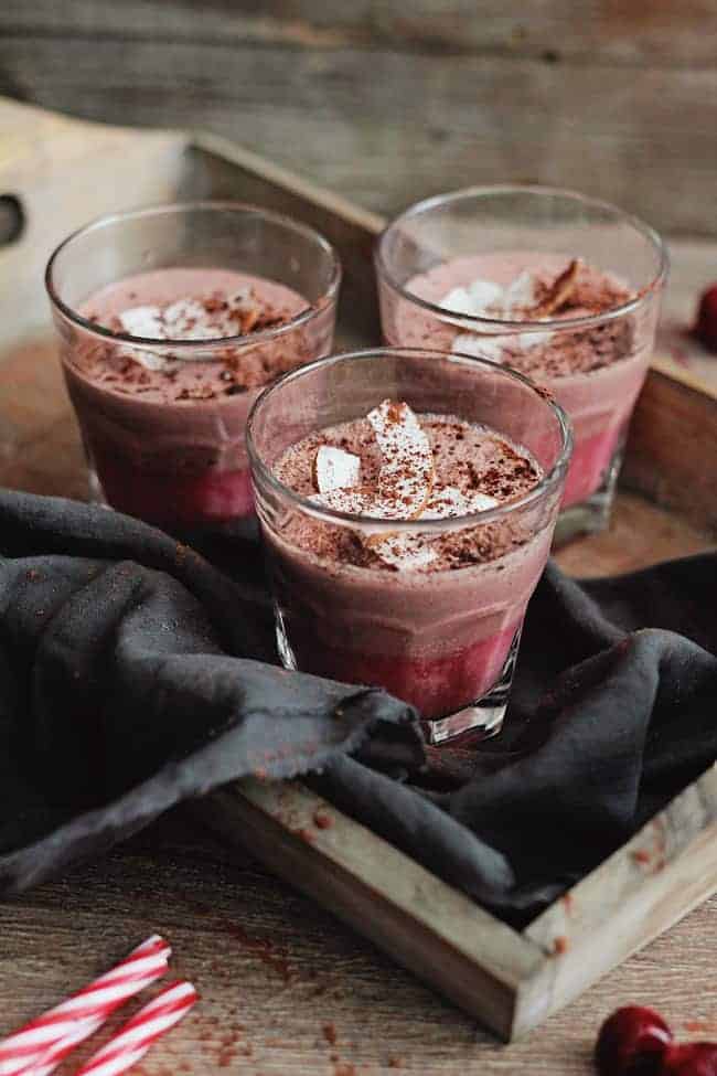 Chocolate Cherry Bomb Smoothie | Healthy Chocolate Smoothie with Cherries | HelloGlow.co