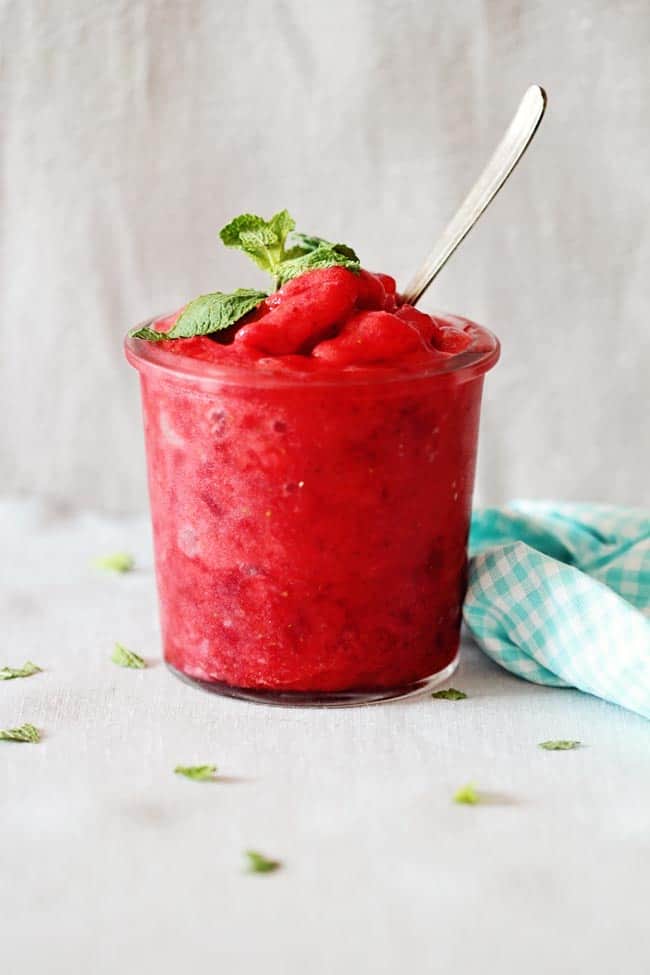 Strawberry-Mint Sorbet | 2 Summer Sorbet Recipes