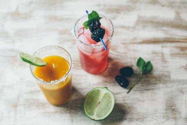 Blackberry and Mango Margaritas