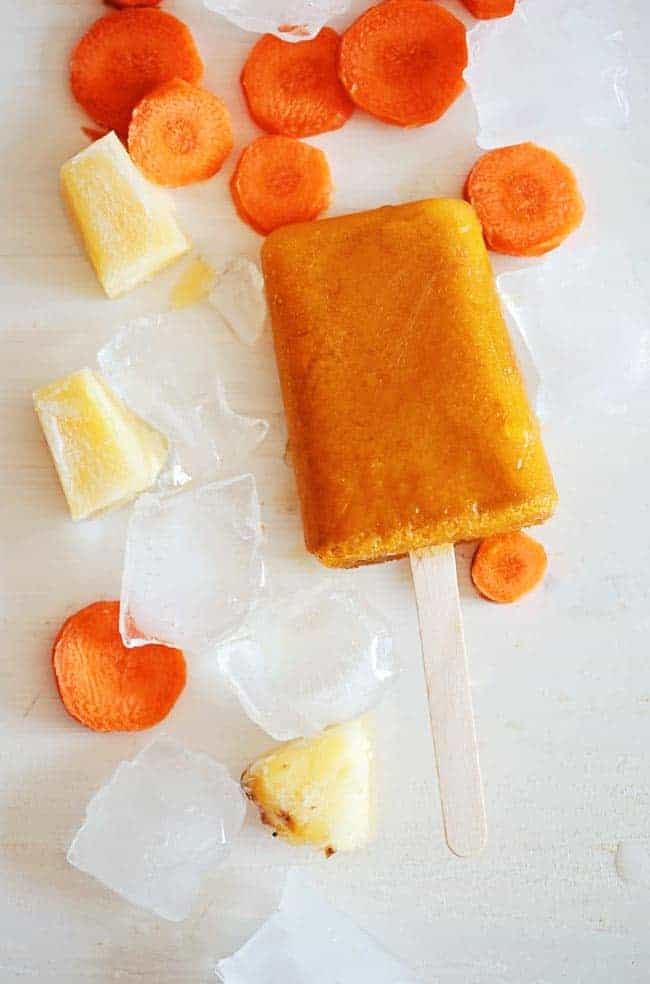 Pineapple Carrot Popsicles | 3 Veggie Popsicle Recipes