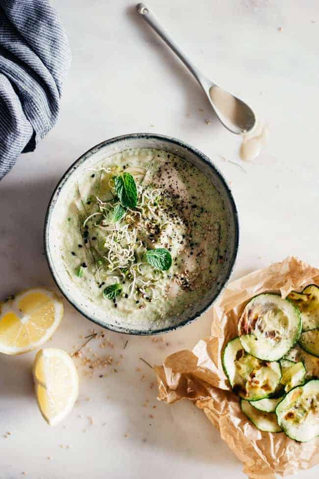 Bean Free Hummus + Zucchini Chips