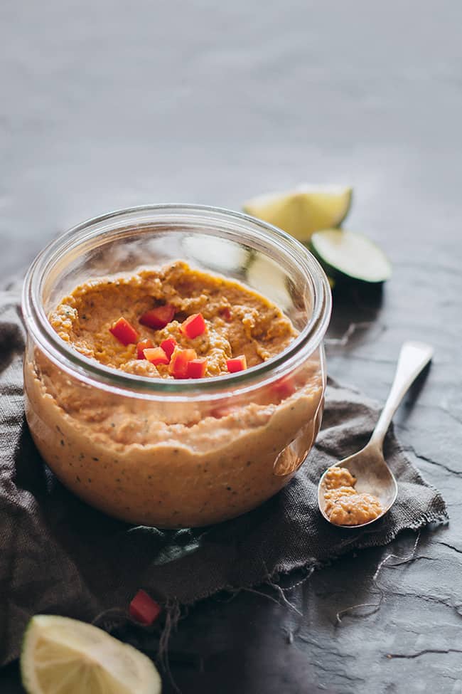 Creamy Zucchini and Red Pepper Dip