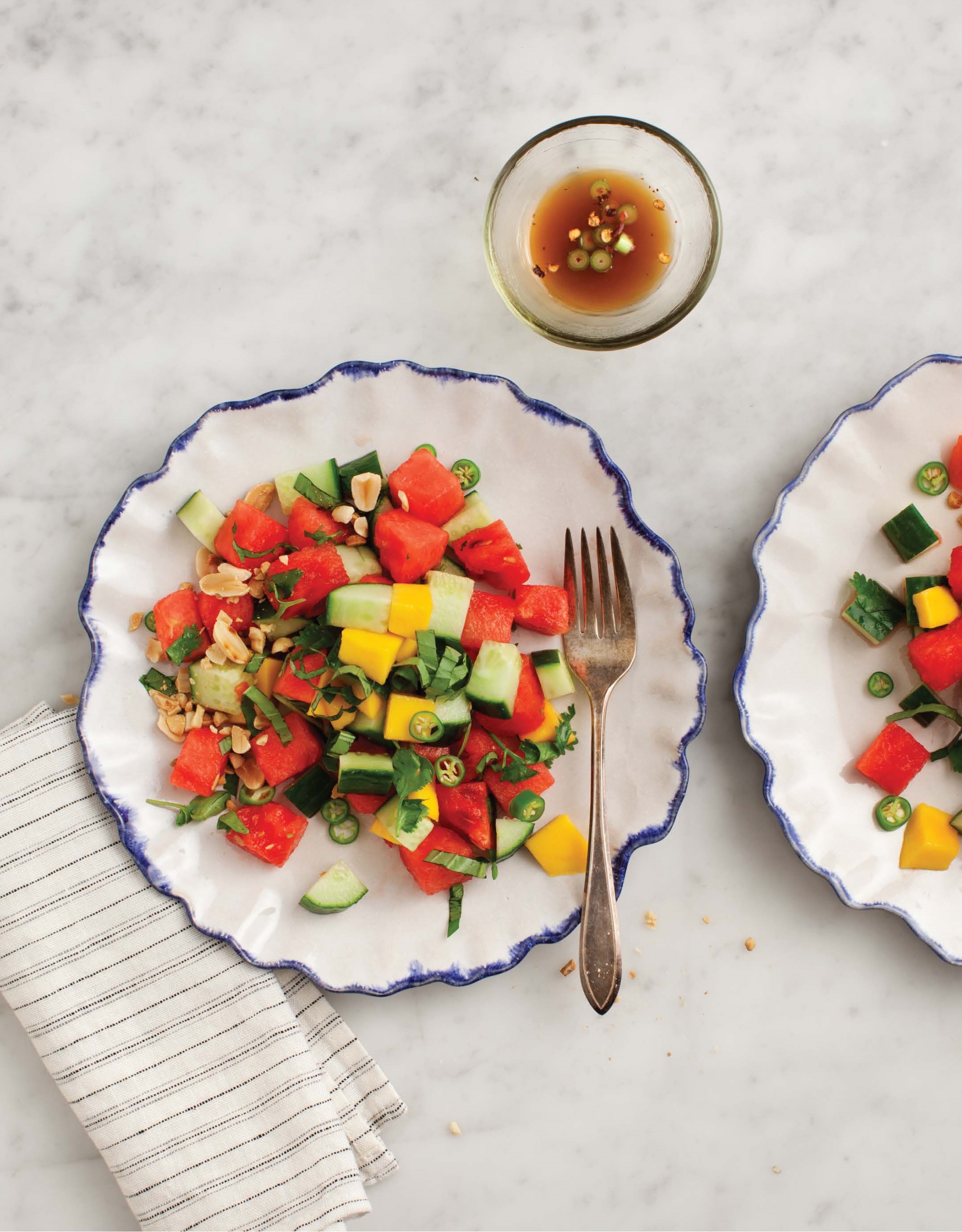 Cucumber Basil Watermelon Salad