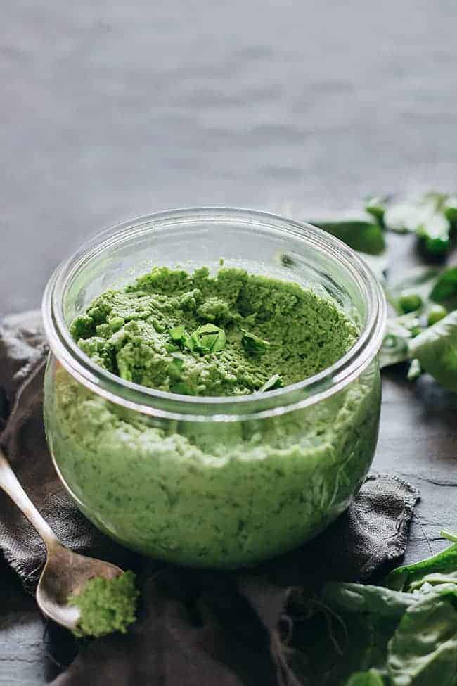 Sweet Pea Dip with Basil