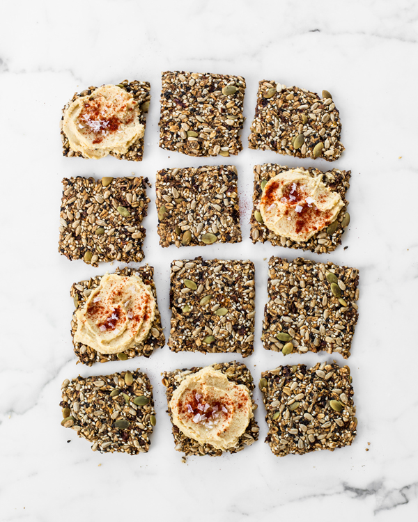 Sun-Dried Tomato and Garlic Super-Seed Crackers
