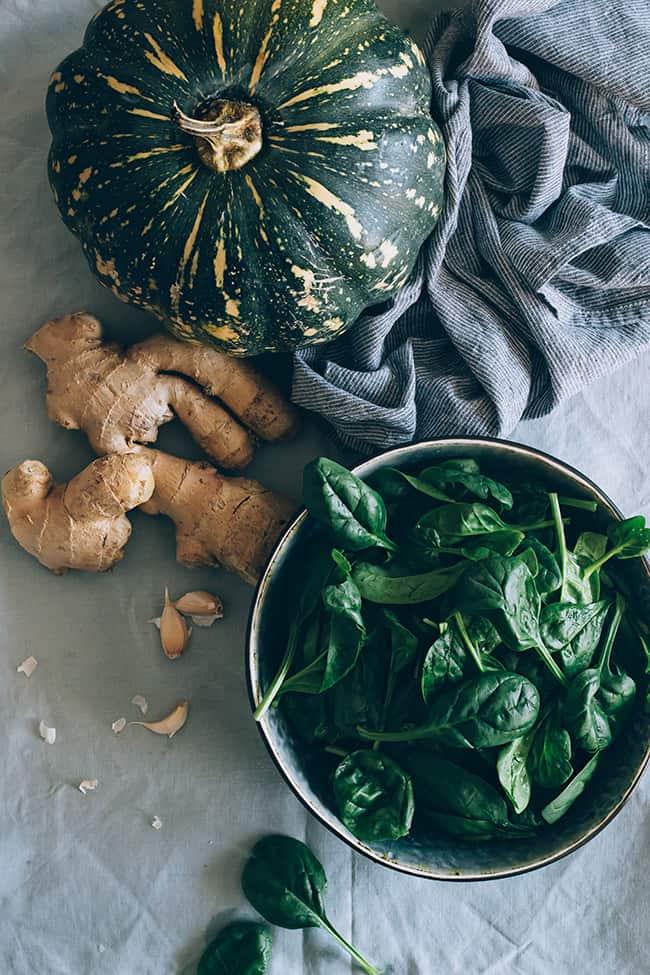 Spinach-Stuffed Acorn Squash