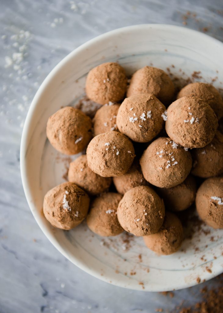 Raw Vegan Sea Salt Caramel Truffles