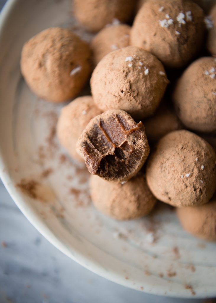 Raw Vegan Sea Salt Caramel Truffles