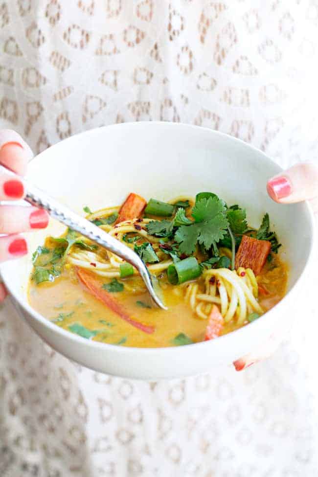 Nourishing Turmeric Curry Bowls with Zucchini Noodles