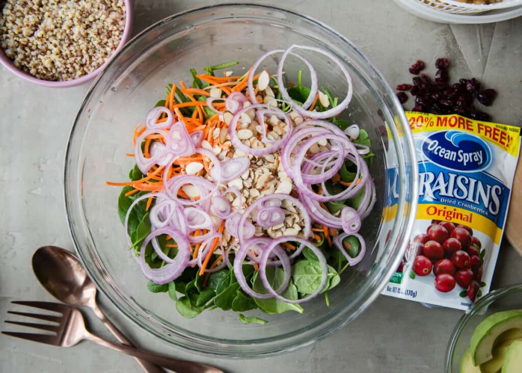 Spinach Salad with Cranberry Vinaigrette