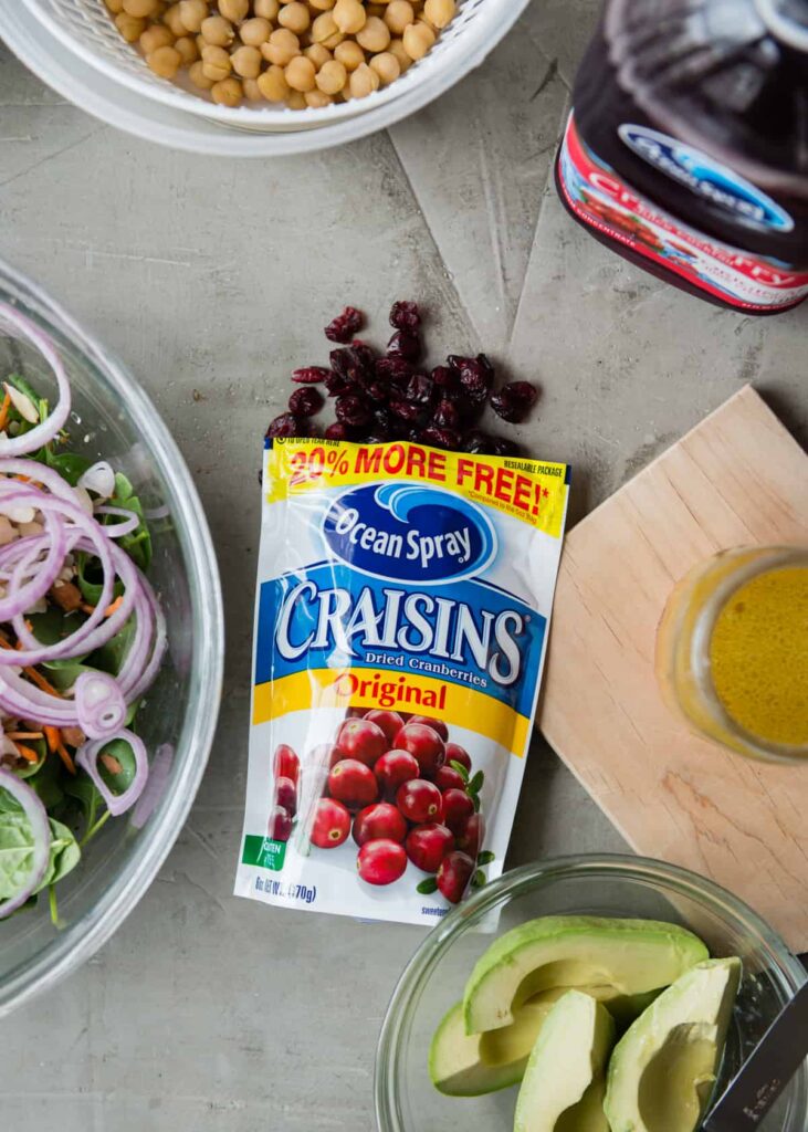 Spinach Salad with Cranberry Vinaigrette