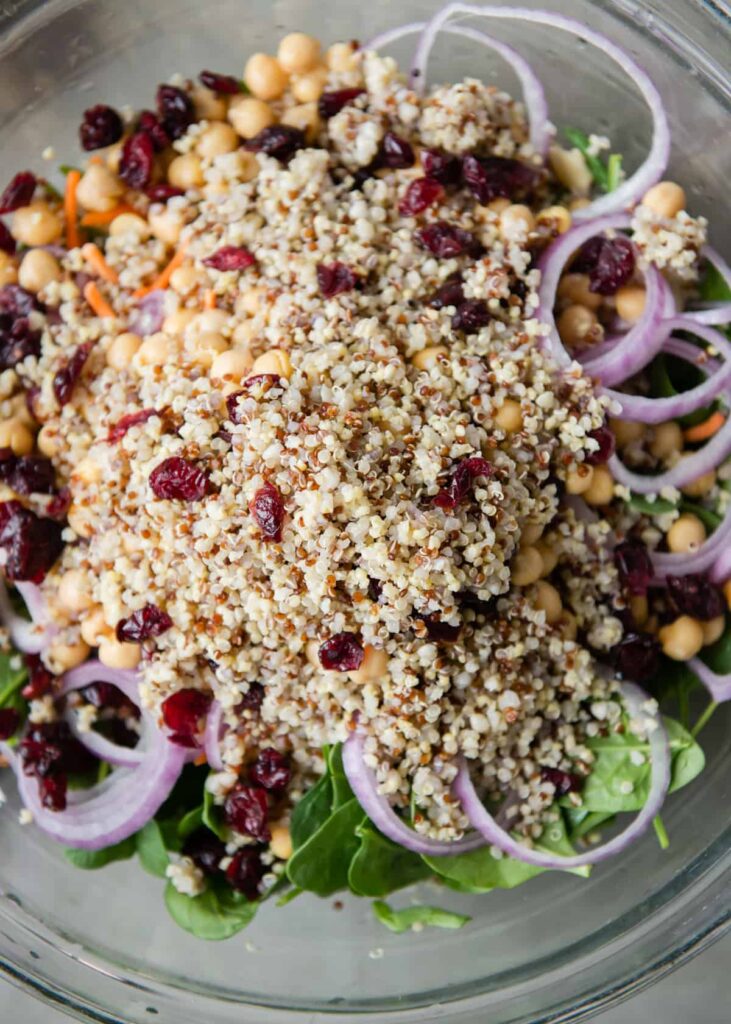 Spinach Salad with Cranberry Vinaigrette