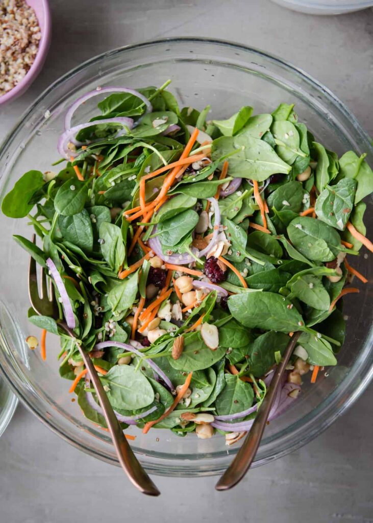 Spinach Salad with Cranberry Vinaigrette