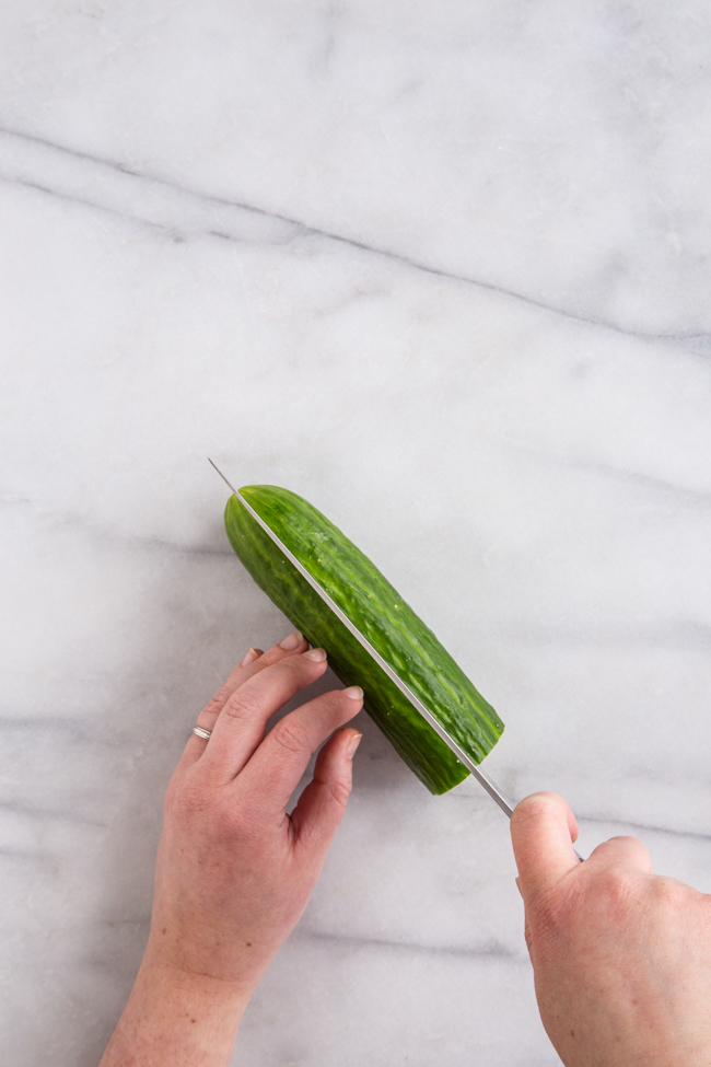 How to Cut Seedless Cucumber