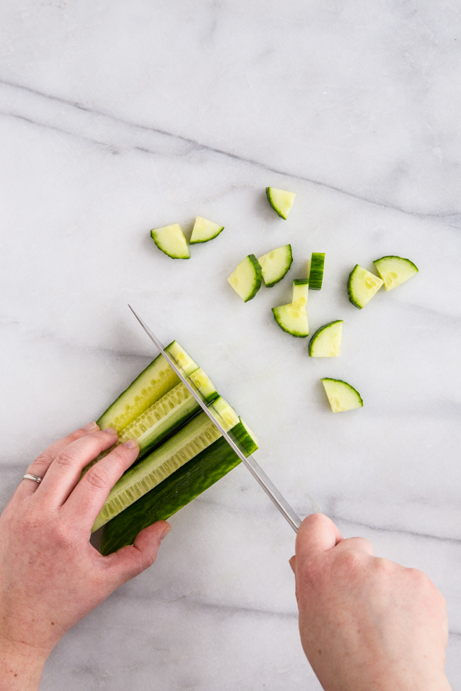 How to Cut Seedless Cucumber