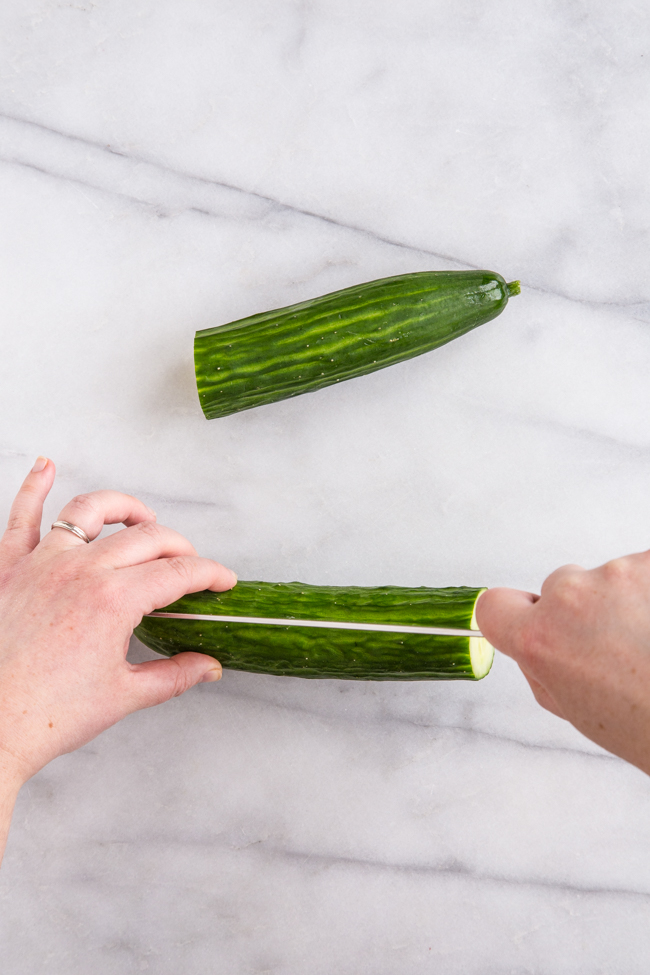 How to Cut Seedless Cucumber