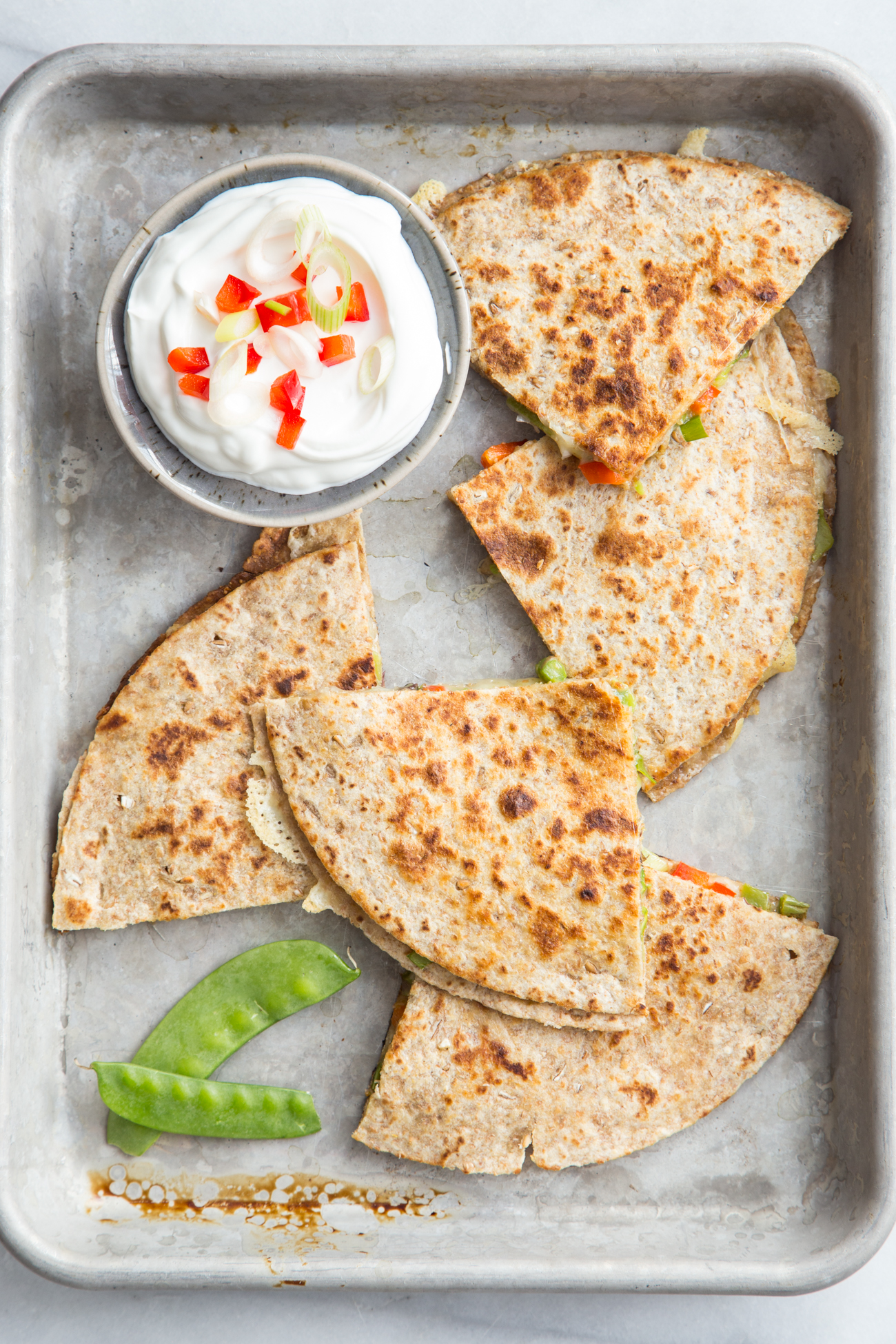 A Meatless Monday Crowd-Pleaser: Spring Vegetable Quesadillas