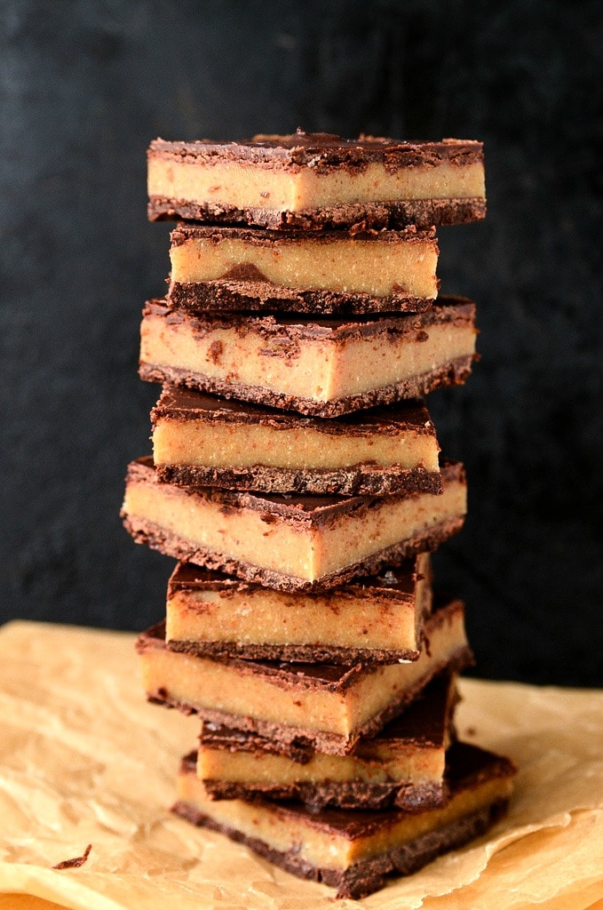 Chocolate caramel slices from Blissful Basil