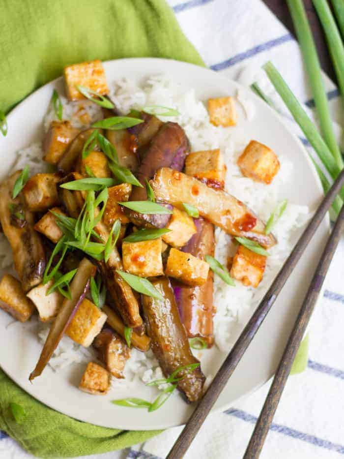 Szechuan Eggplant with Tofu from Connoisseurus Veg