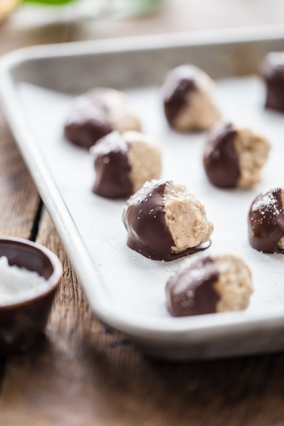 Chocolate-Dipped Chai Spiced Raw Macaroons