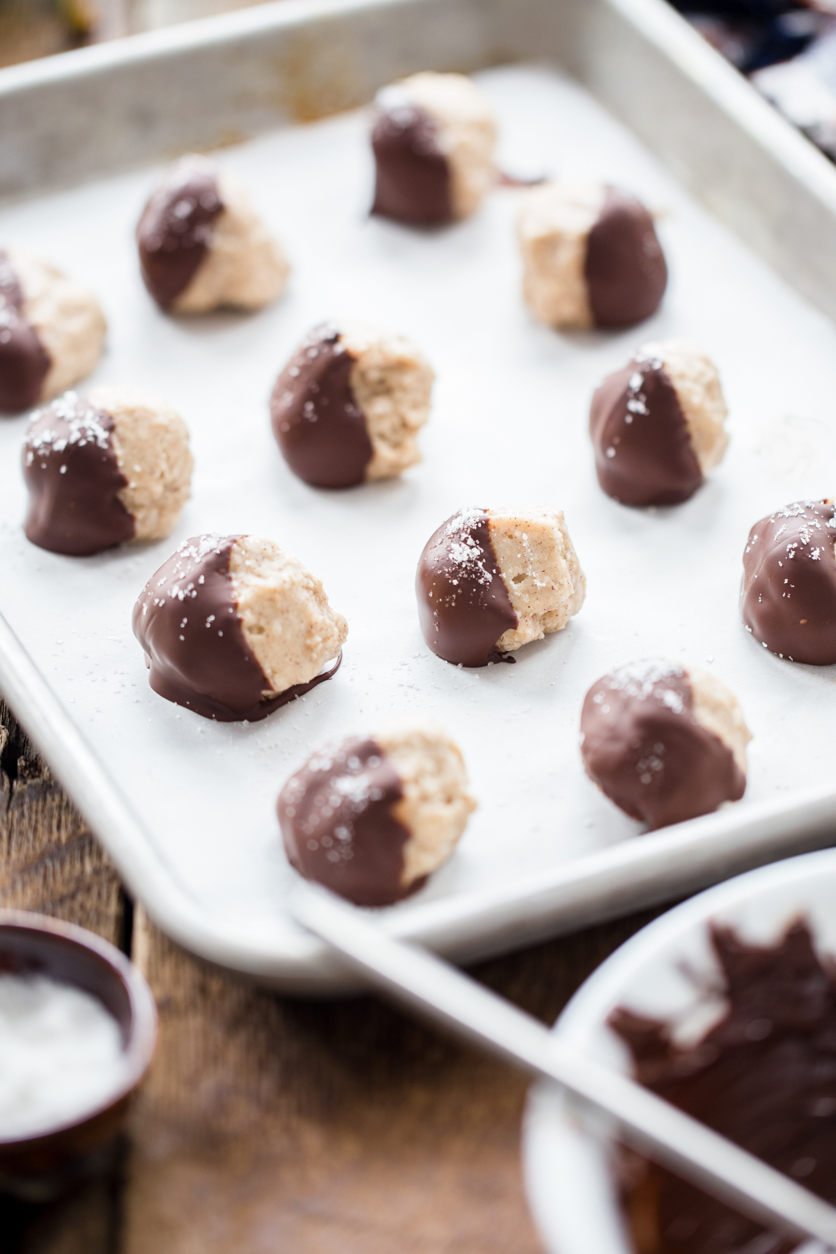 Chocolate-Dipped Chai Spiced Raw Macaroons