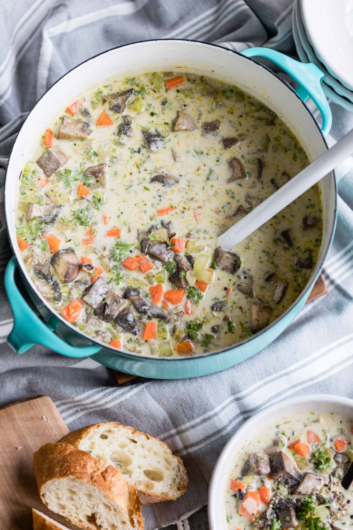 Creamy Wild Rice and Portobello Soup Because Winter Isn't Over Yet