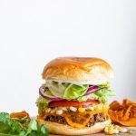 Black Bean Chipotle Veggie Burger with Summer Corn Relish | HelloVeggie.co