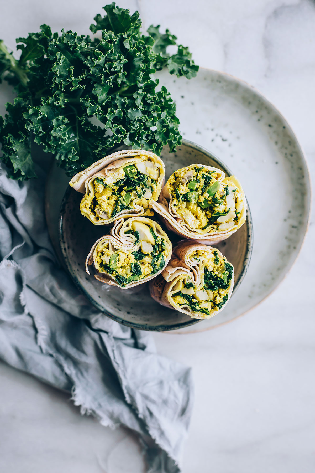 Make-and-Freeze Tofu Scramble Wraps for Busy Mornings