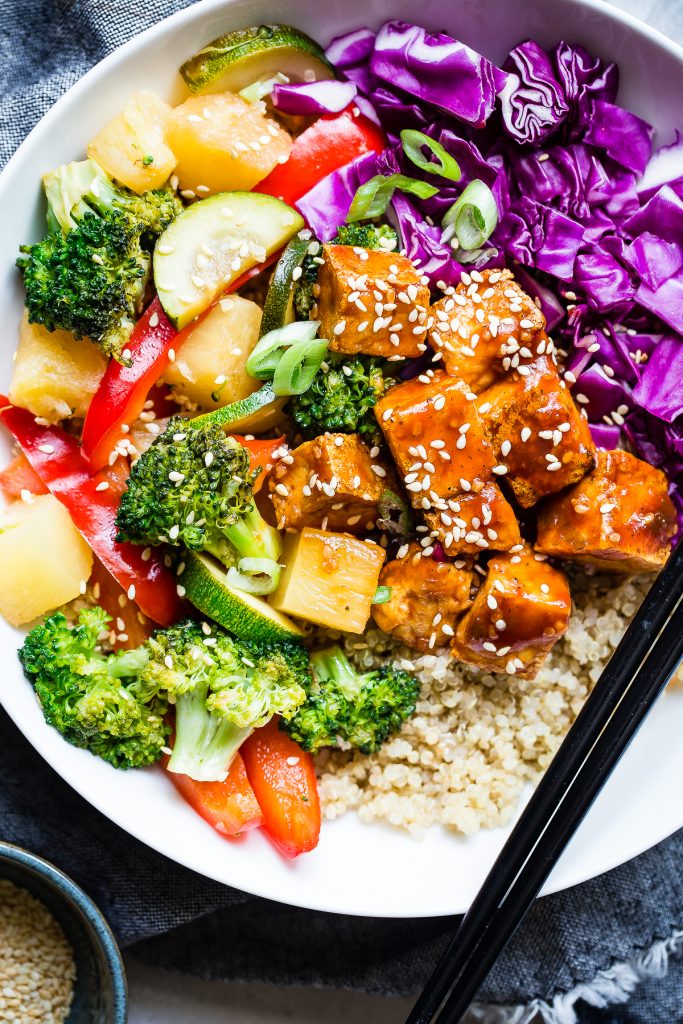 Korean Barbecue Tofu Meal Prep Bowls | Hello Veggie