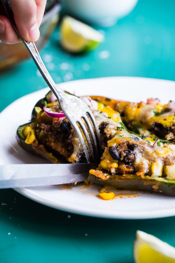 Your Whole Family Will Love These Black Bean and Veggie Stuffed Poblanos