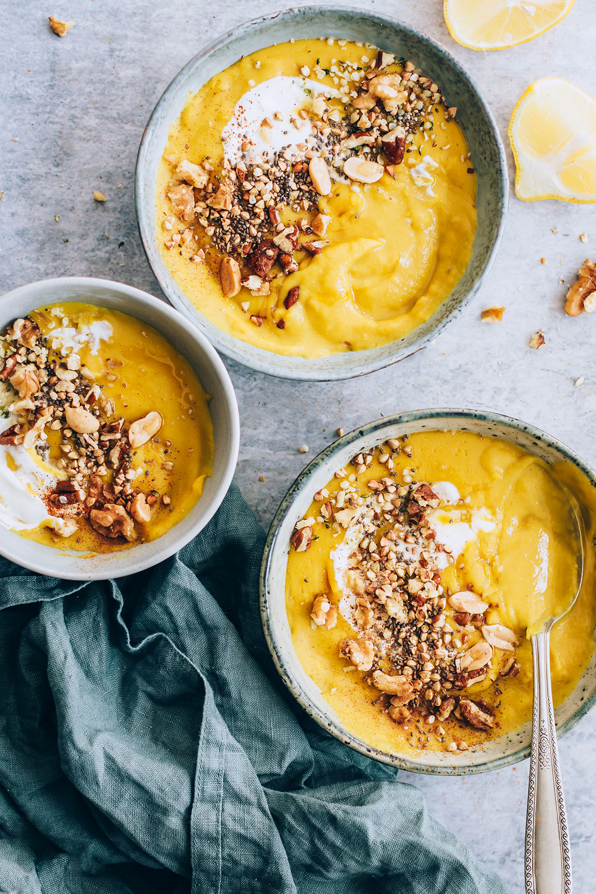 5-Ingredient Curried Butternut Red Lentil Soup