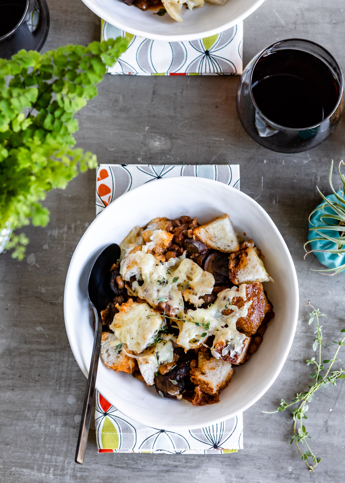 Slow Cooker Panade with Mushrooms and White Beans