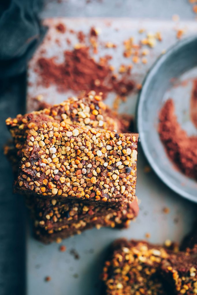 Dark Chocolate Hemp Turmeric Fudge with Bee Pollen