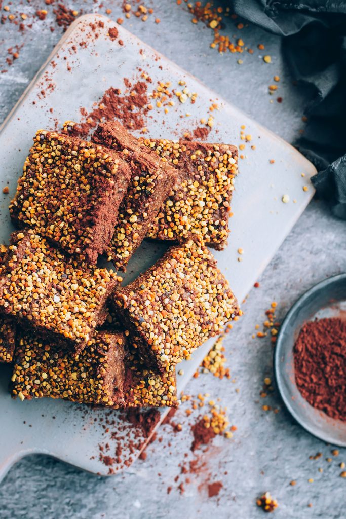 Dark Chocolate Hemp Turmeric Fudge with Bee Pollen