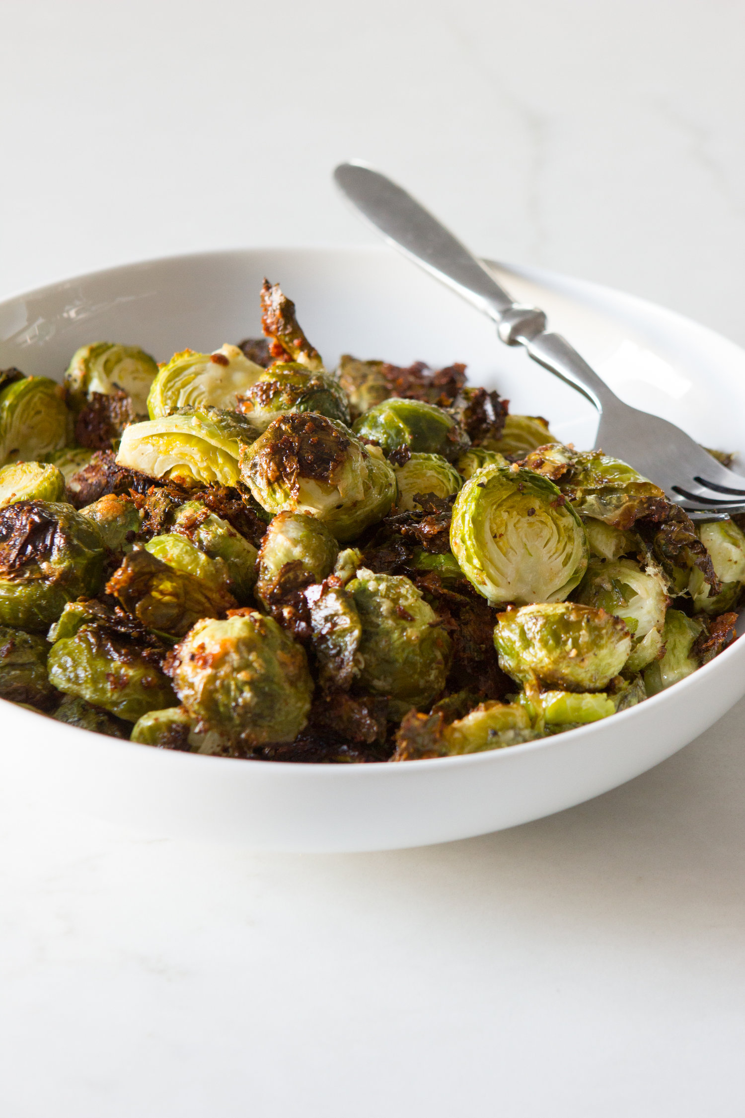 Crispy Cacio e Pepe Brussels Sprouts