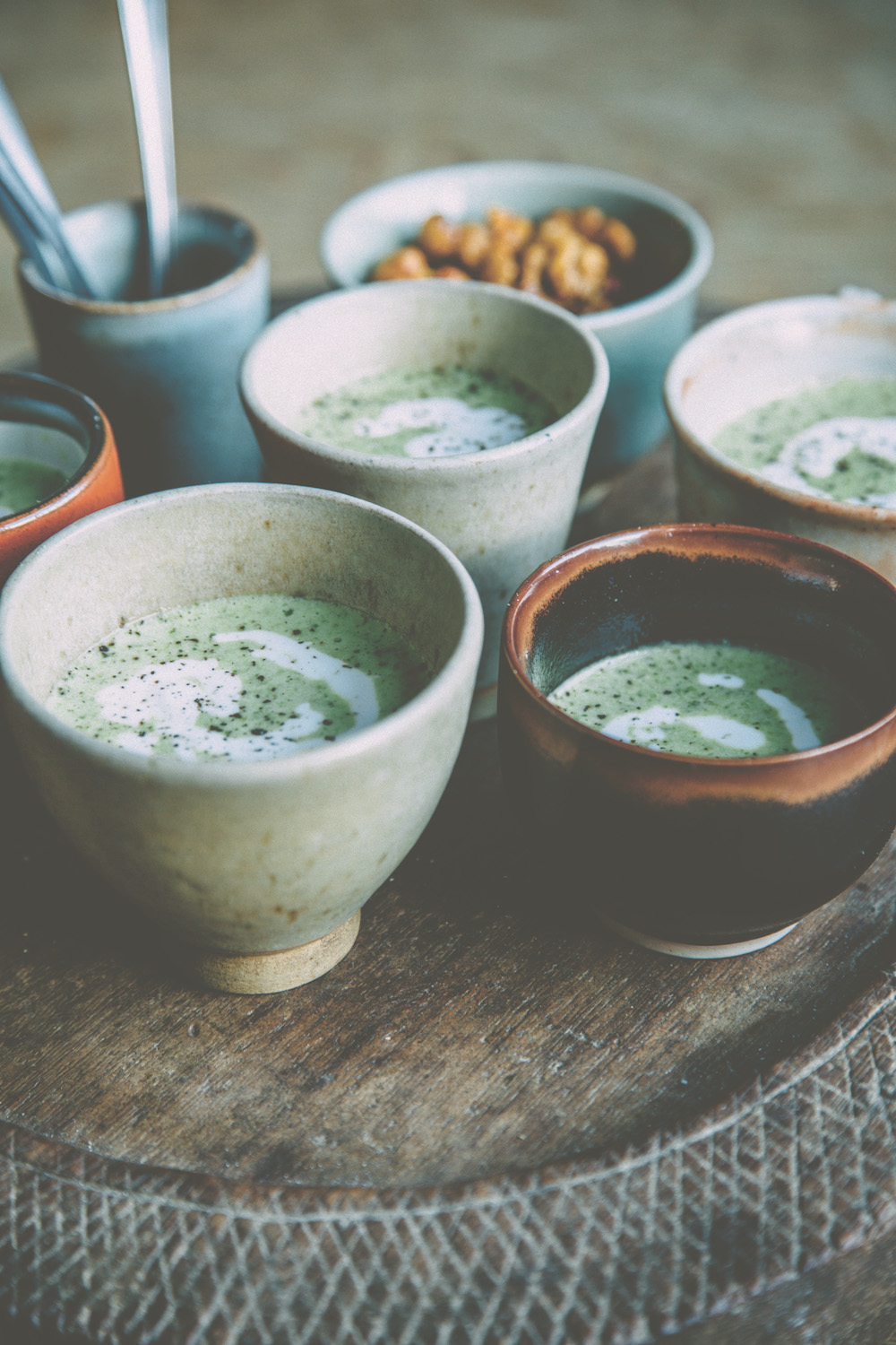 Broccoli Soup with Feta Cream