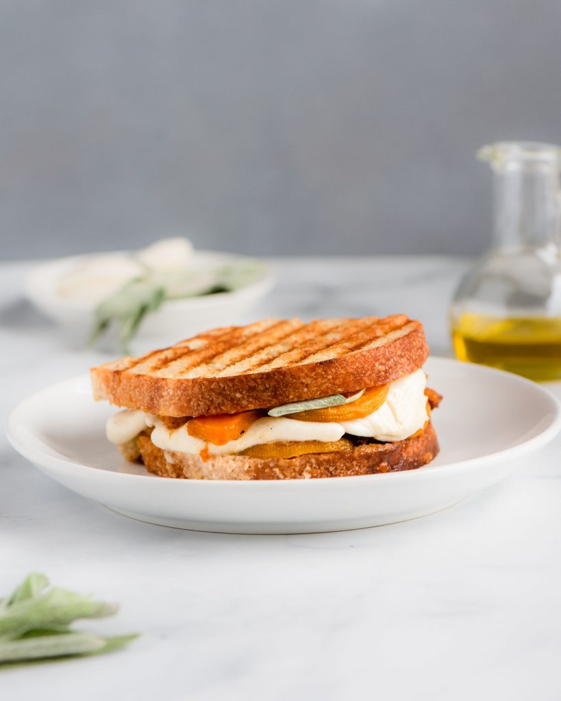 Fresh Mozzarella and Butternut Panini with Sage