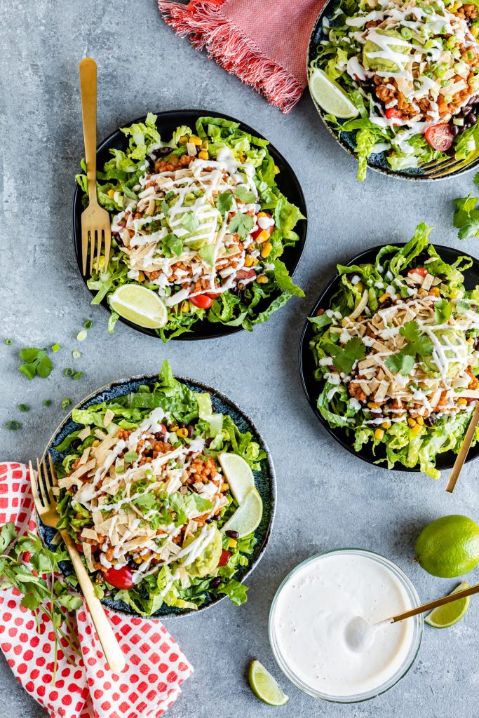 Ridiculously Big Vegetarian Taco Salad