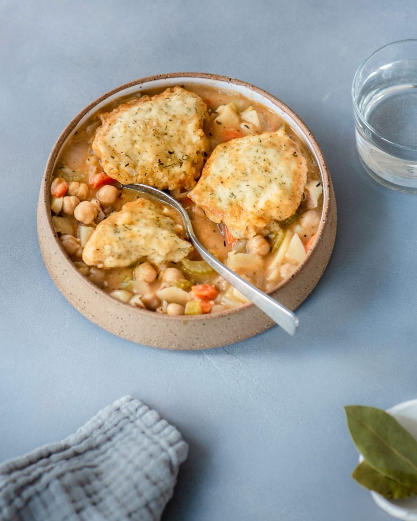 Vegetarian Chickpeas and Dumplings