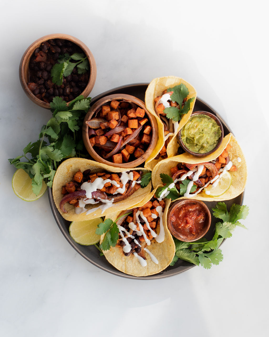 Black Bean and Cumin-Roasted Sweet Potato Tacos