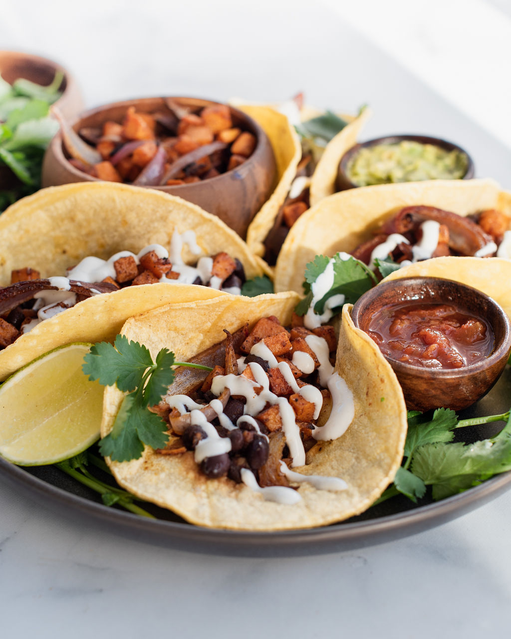 Black Bean and Cumin-Roasted Sweet Potato Tacos