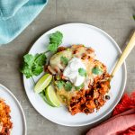 Easy Cheesy Enchilada Skillet | HelloVeggie.co