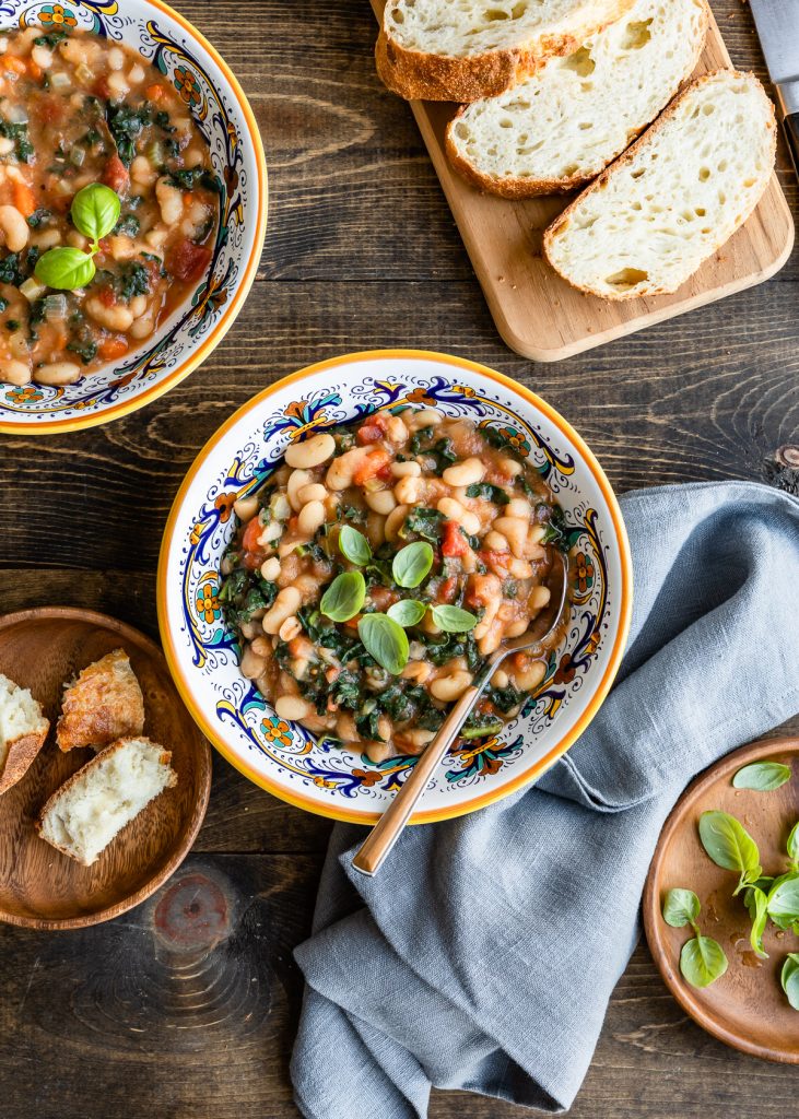 Slow Cooker Tuscan Bean Soup | HelloVeggie.co