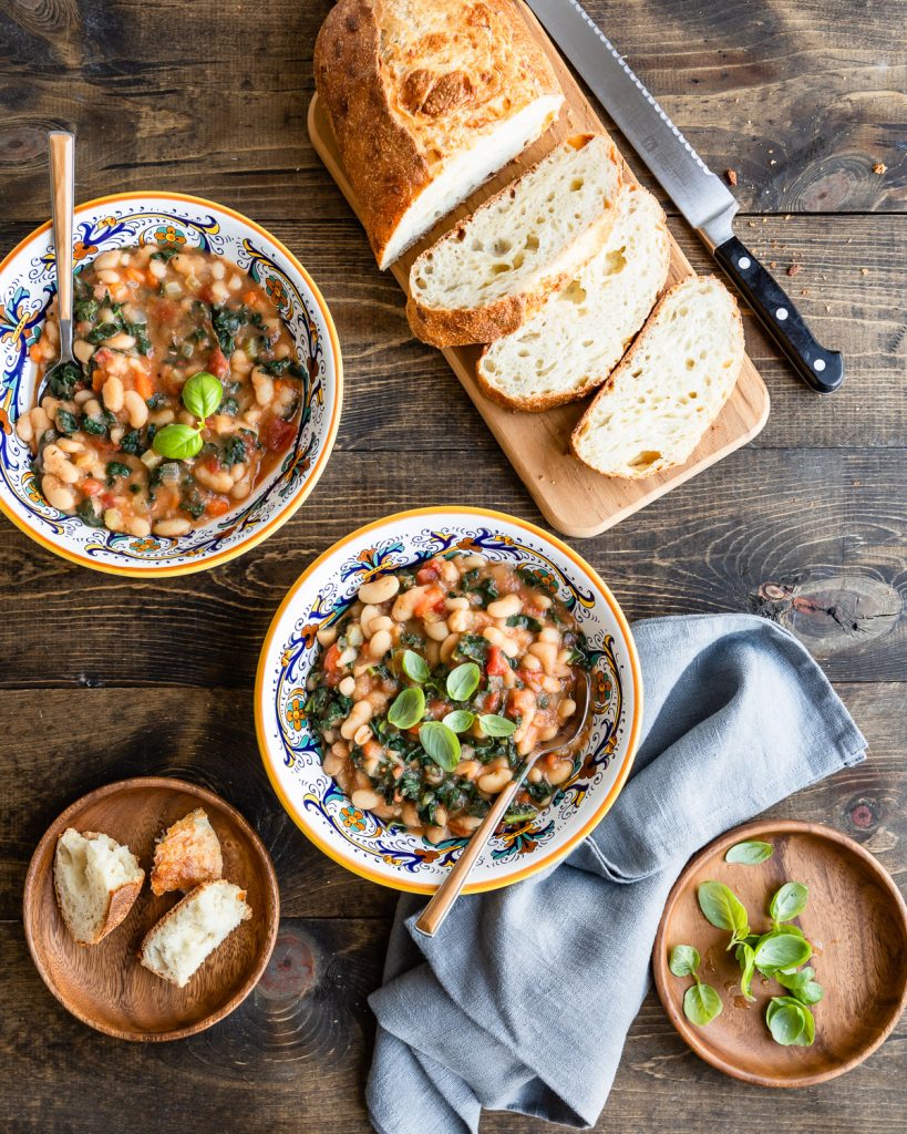 Slow Cooker Tuscan Bean Soup | HelloVeggie.co