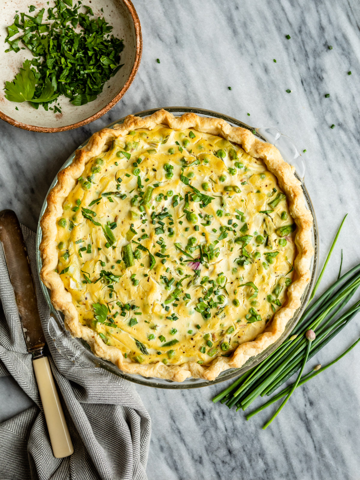 Vegan Spring Vegetable Quiche | Hello Veggie