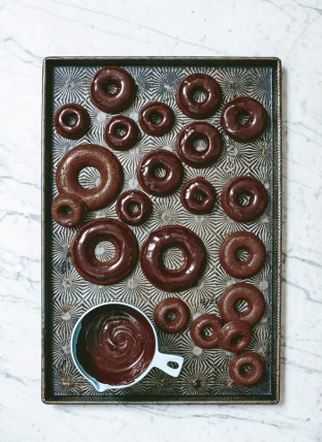 vegan Triple Chocolate Doughnuts